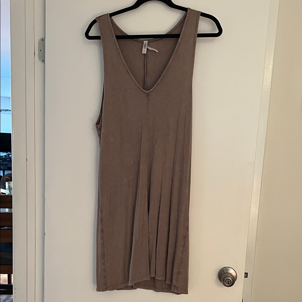 RVCA Taupe Sleeveless Dress